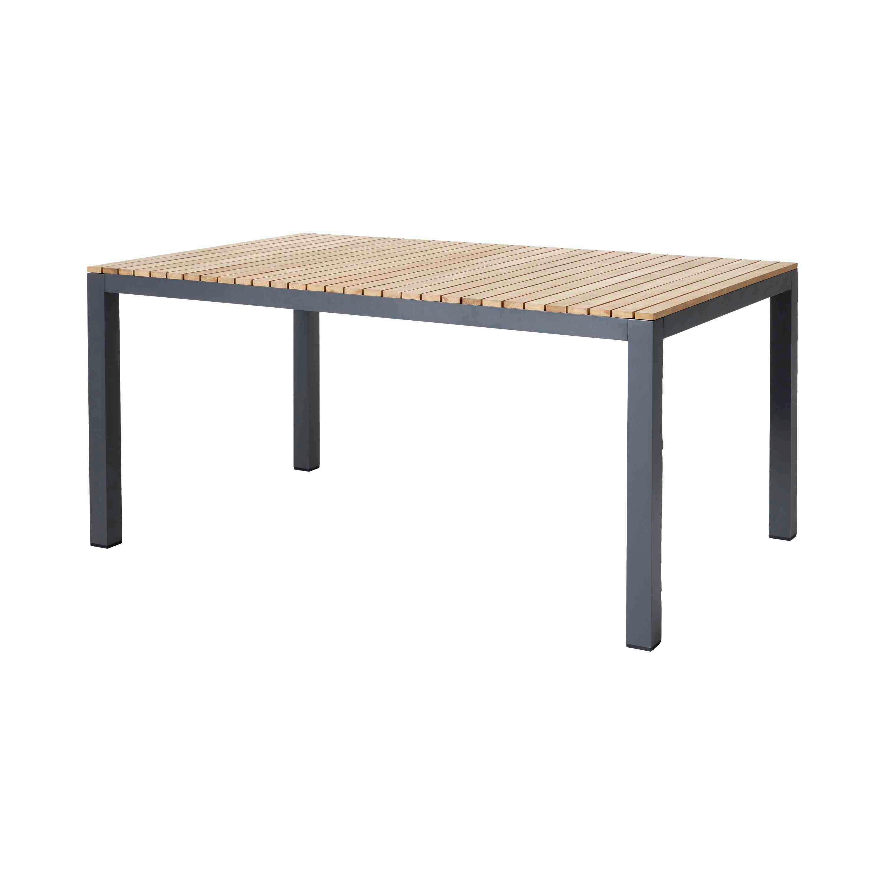 Gartentisch Mood Extreme Teakholz/Anthrazit rostfrei - Anthrazit/Teakfarben, KONVENTIONELL, Holz/Metall (167,5/100/74cm) - Gardenson