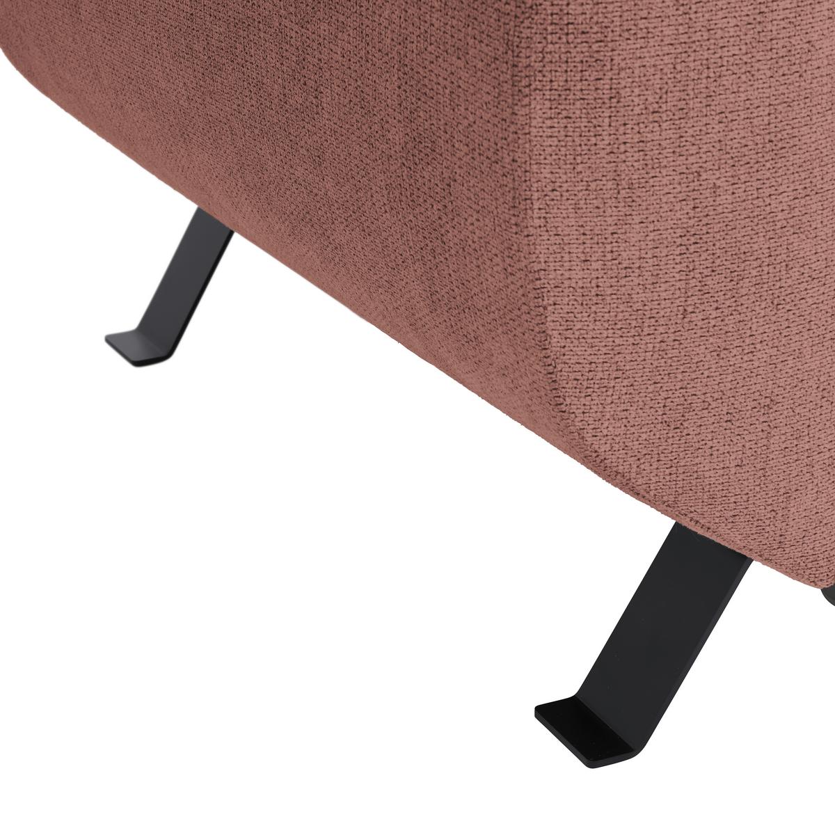 Kutna Garnitura Raven - boje koralja/crna, Moderno, tekstil/metal (257/76-92/96cm) - Modern Living