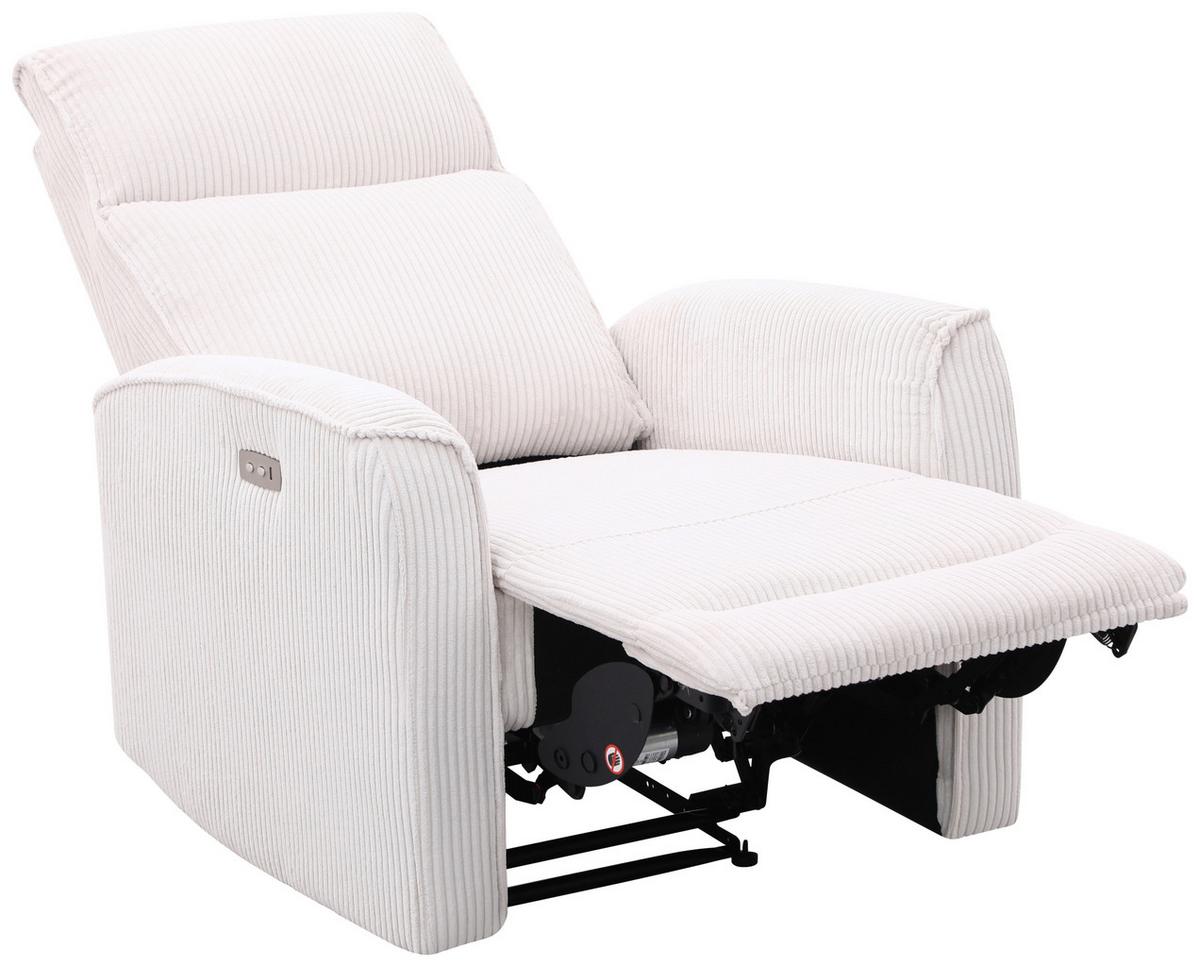 Tv Fotelj Leon, Bež, Relaks Funkcija - črna/bež, Basics, kovina/umetna masa (80/102/96cm) - Ondega