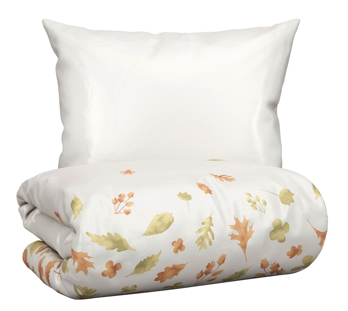 Ágyneműhuzat-garnitúra Streublätter - fehér, Modern, textil (140/200cm) - Modern Living