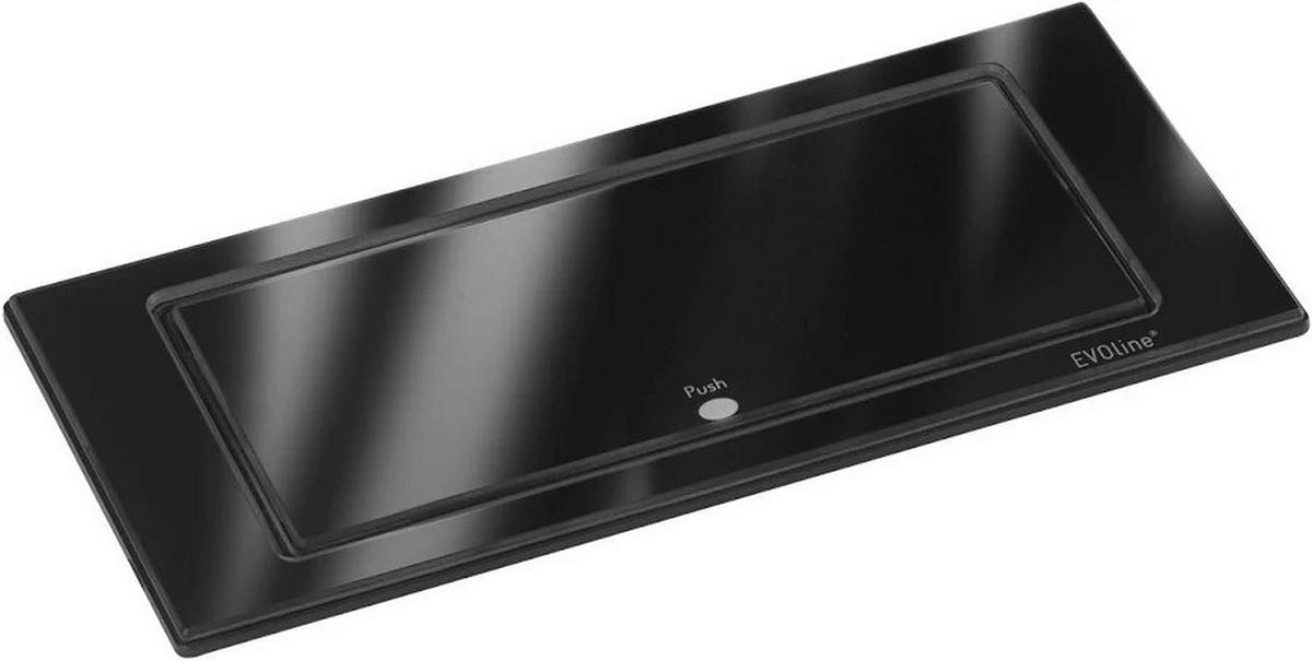 Steckdosenelement 105337 Schwarz - Schwarz, Glas/Kunststoff (22,5/5,3/10,5cm) - HKT