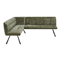 Eckbank Como Grün - Schwarz/Grün, MODERN, Textil/Metall (170/84/215cm) - Mömax