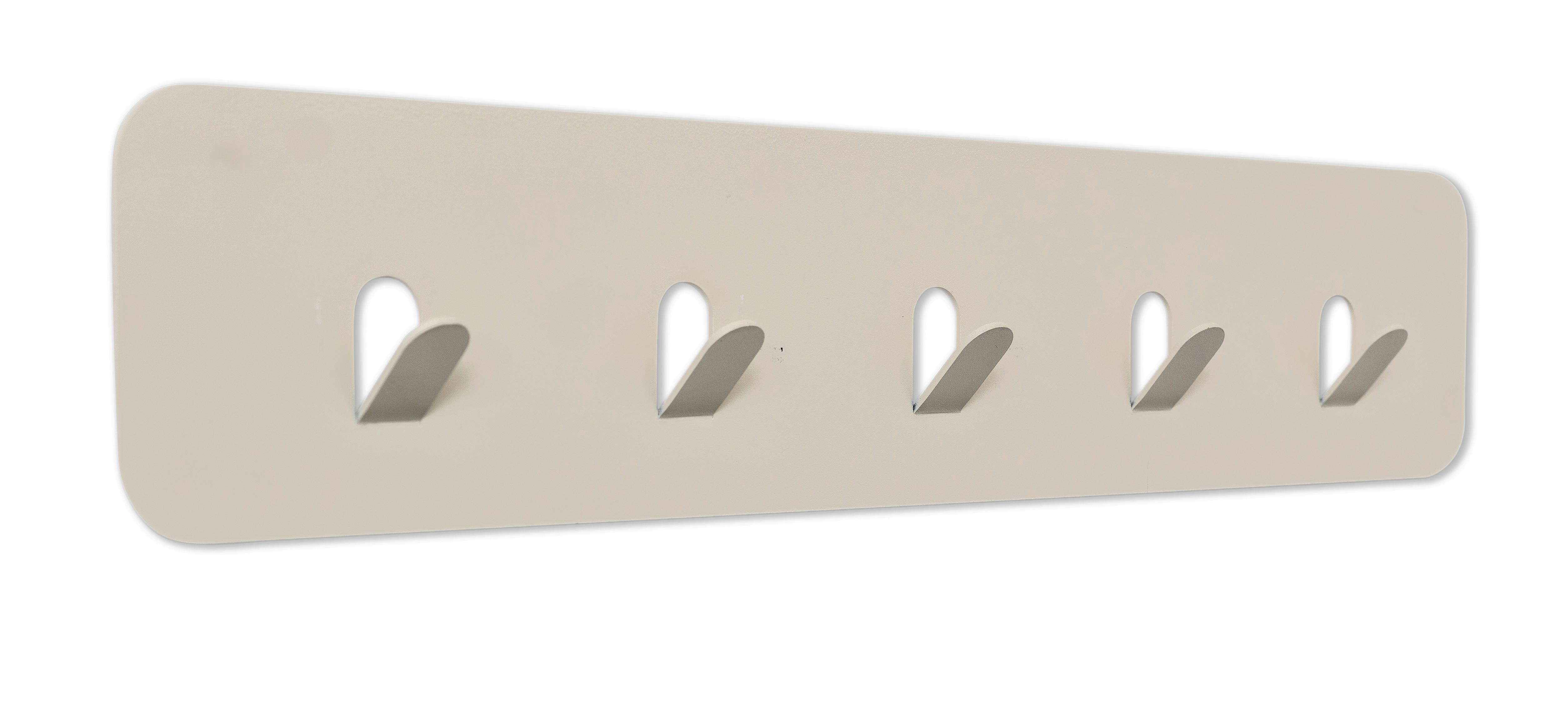 LISTWA Z WIESZAKAMI TILLY 2 - kremowy, Design, metal (50/10/3cm) - Xora
