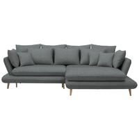Ecksofa Monte Dunkelgrau - Dunkelgrau/Naturfarben, ROMANTIK / LANDHAUS, Holz/Textil (283/181cm) - Based
