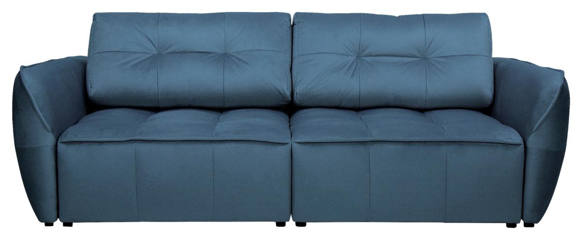 Canapea extensibila BOMBEI - petrol/gri, Modern, lemn/textil (243/94/125cm) - Premium Living