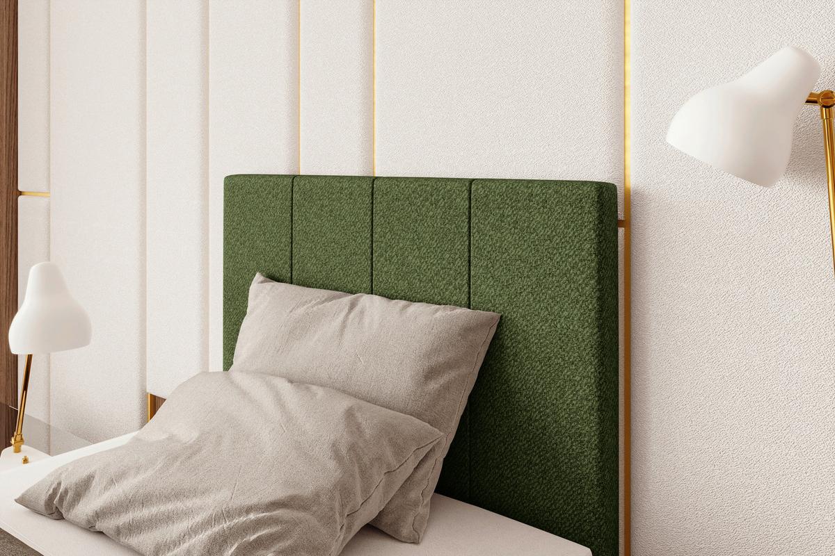 Boxbett Odin Dunkelgrün ca. 90x200cm - Dunkelgrün/Schwarz, KONVENTIONELL, Kunststoff/Textil (90/200cm) - Based