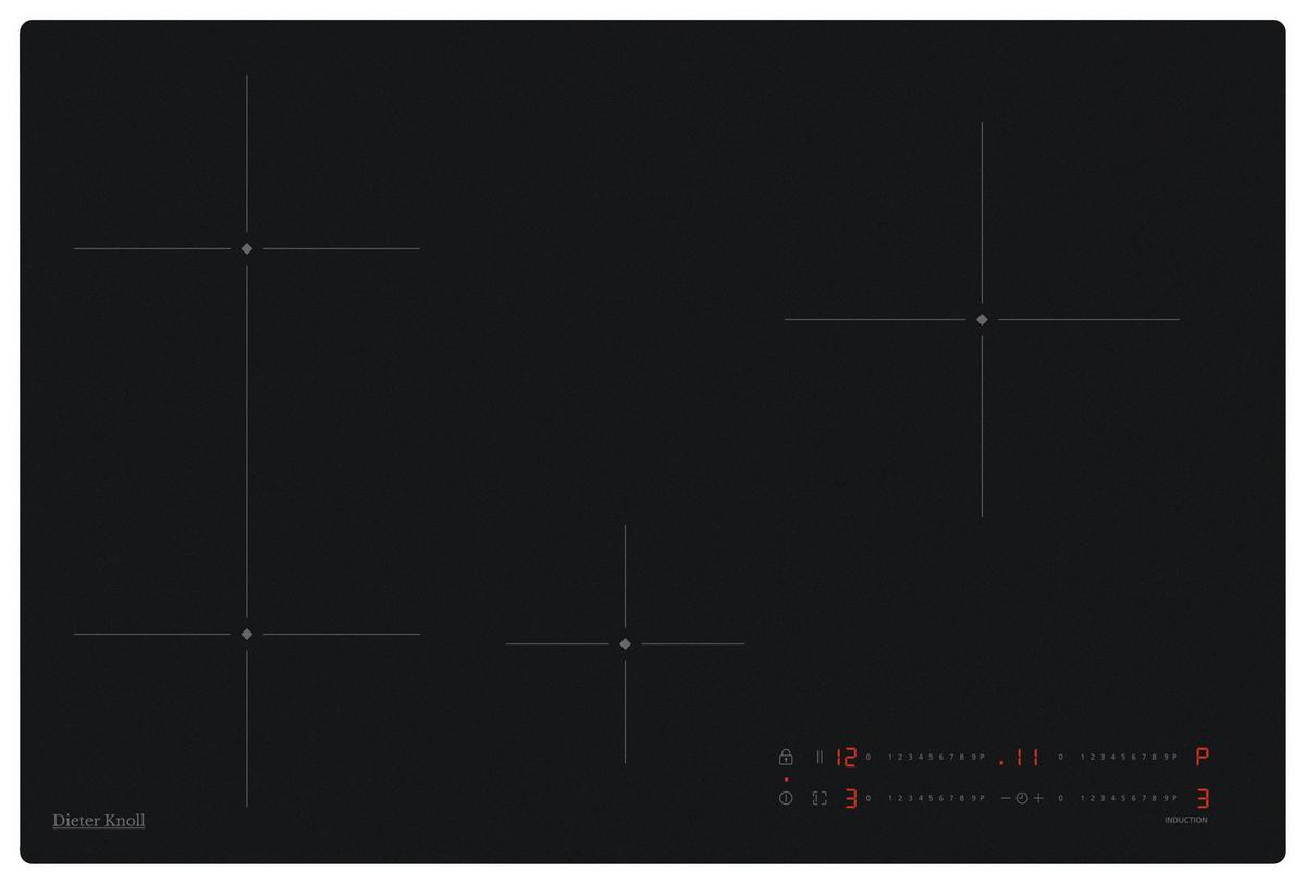 Induktionskochfeld DKEI8470IM Schwarz - Schwarz, Basics, Glas/Metall (77,7/4,9/51cm) - Dieter Knoll