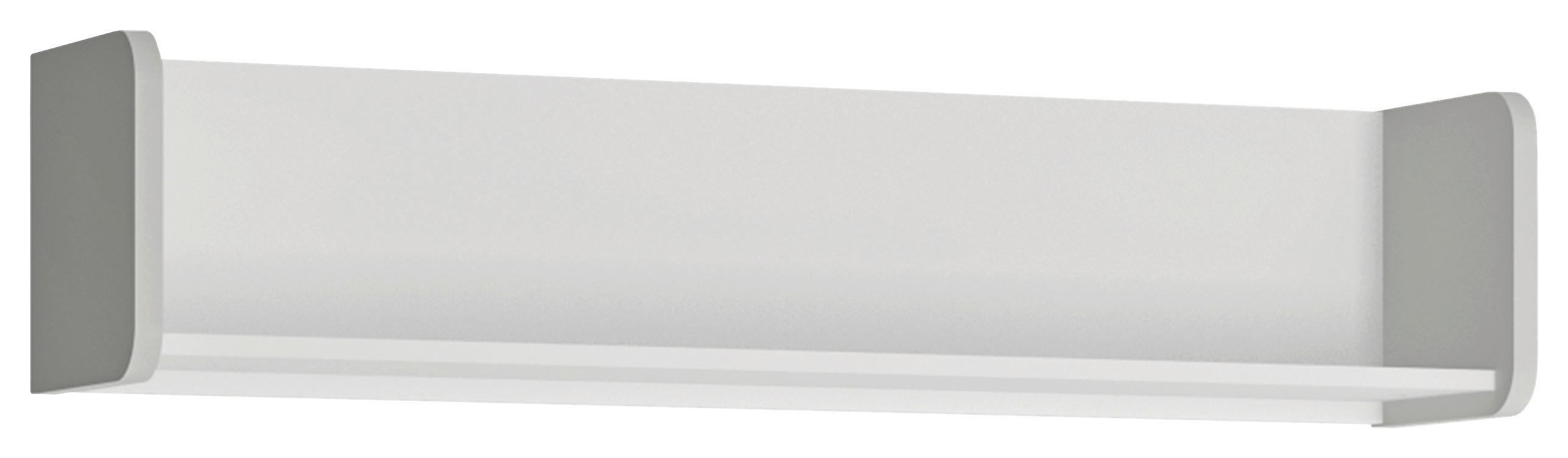 Zidna Polica Flexi - bijela/siva, Moderno, drvni materijal (118/26/24cm) - Premium Living