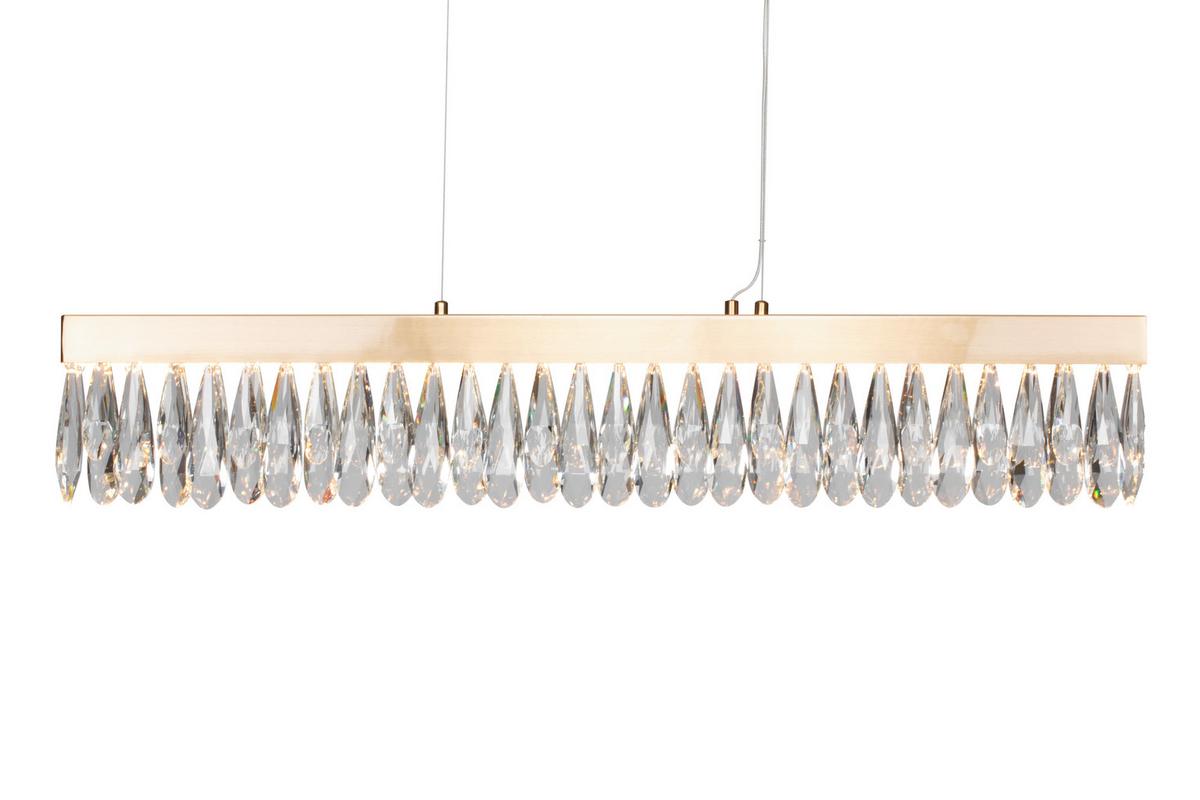 KRYSZTAŁOWA LAMPA WISZĄCA ANNA - przejrzysty, Trend, szkło (90/6/150cm) - Glandor
