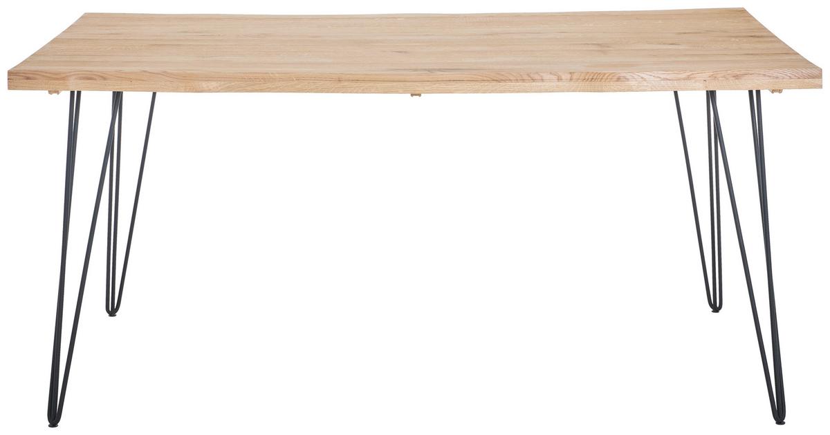 STÓŁ DO JADALNI RICKET -EXKLUSIV- - kolor dębowy/czarny, Design, metal/drewno (140/90/75cm) - Landscape