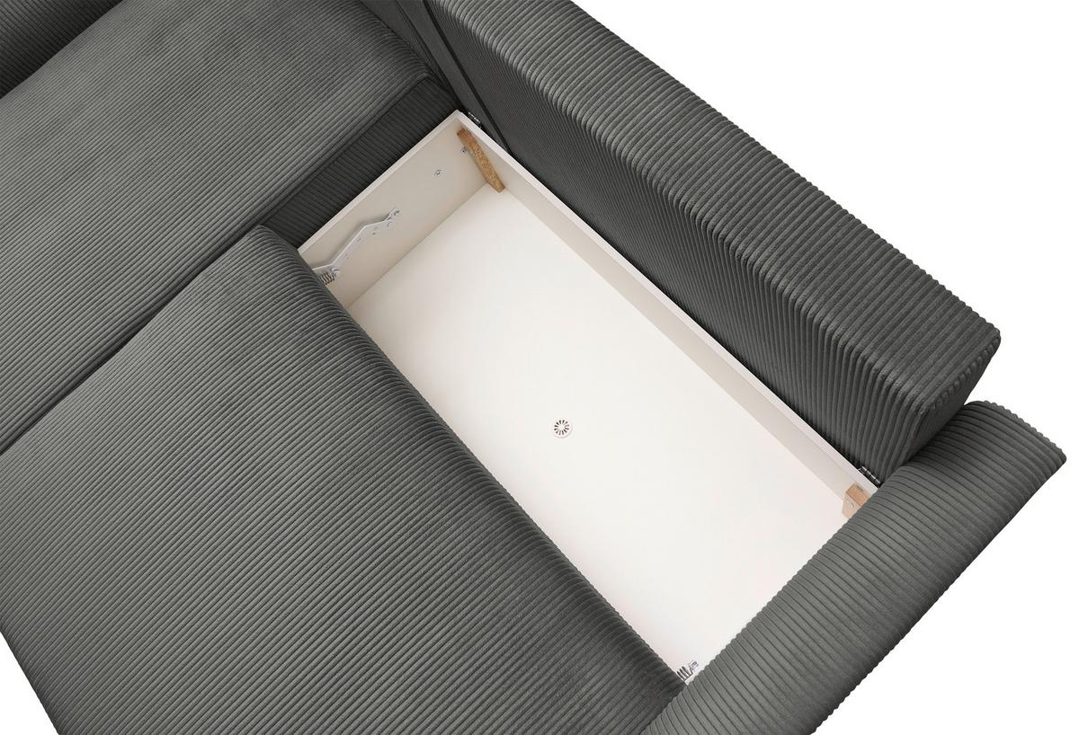 Coltar Kim - gri închis, Modern, lemn (233/146cm) - Modern Living
