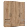 Ormar S Klasičnim Vratima Level 36 A - boje hrasta/boje kroma, Moderno, drvni materijal (200/236/58cm) - Modern Living