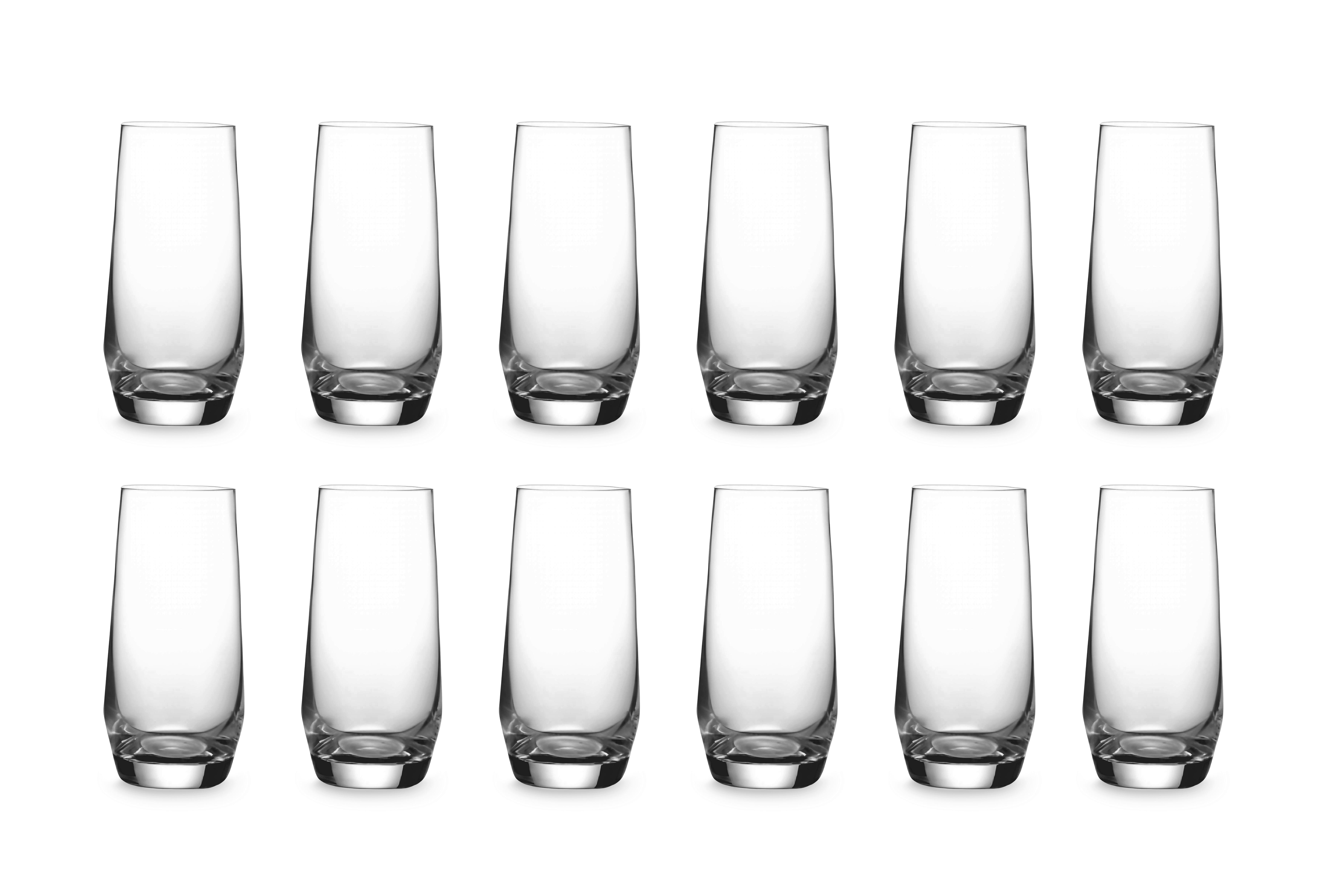 Set Kozarcev Water, 12-Delni - prosojno, Basics, steklo (6,8/14,5cm) - Echtwerk