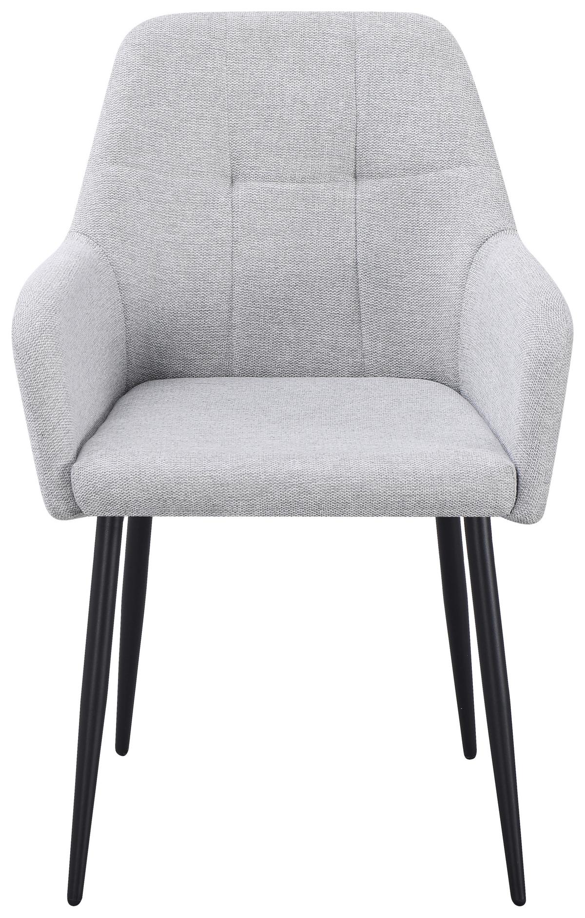 Naslanjač Joe Ii, Svetlo Siva - črna/svetlo siva, Konvencionalno, kovina/tekstil (58/86/61cm)