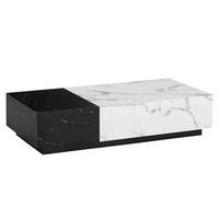 Couchtisch Wl7.144 - Weiss/Schwarz, Design, Holzwerkstoff (120/60/28cm) - Livetastic
