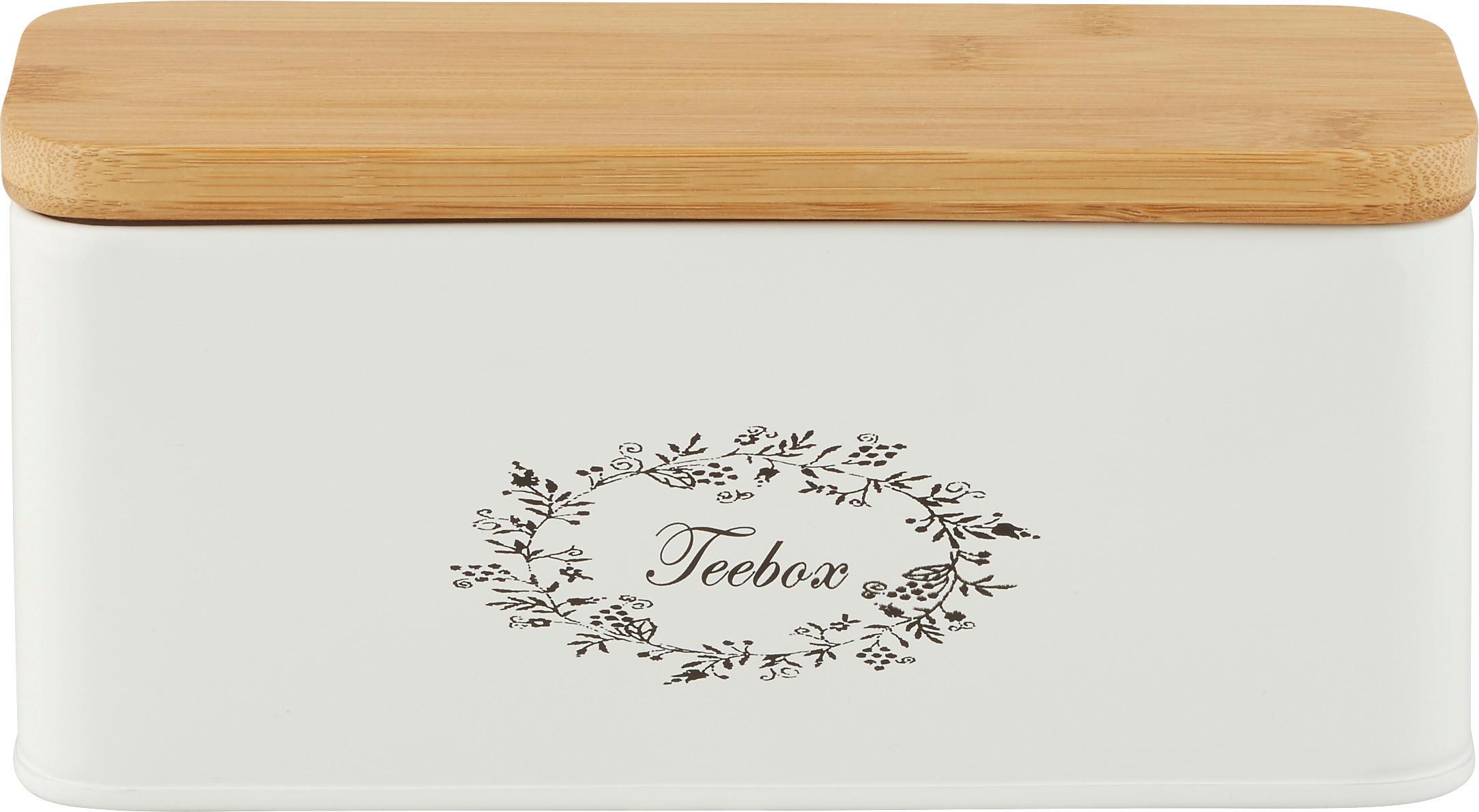 Doboz Tetővel Lore - fehér, Romantik / Landhaus, fa/fém (20/8,5/8,5cm) - Zandiara