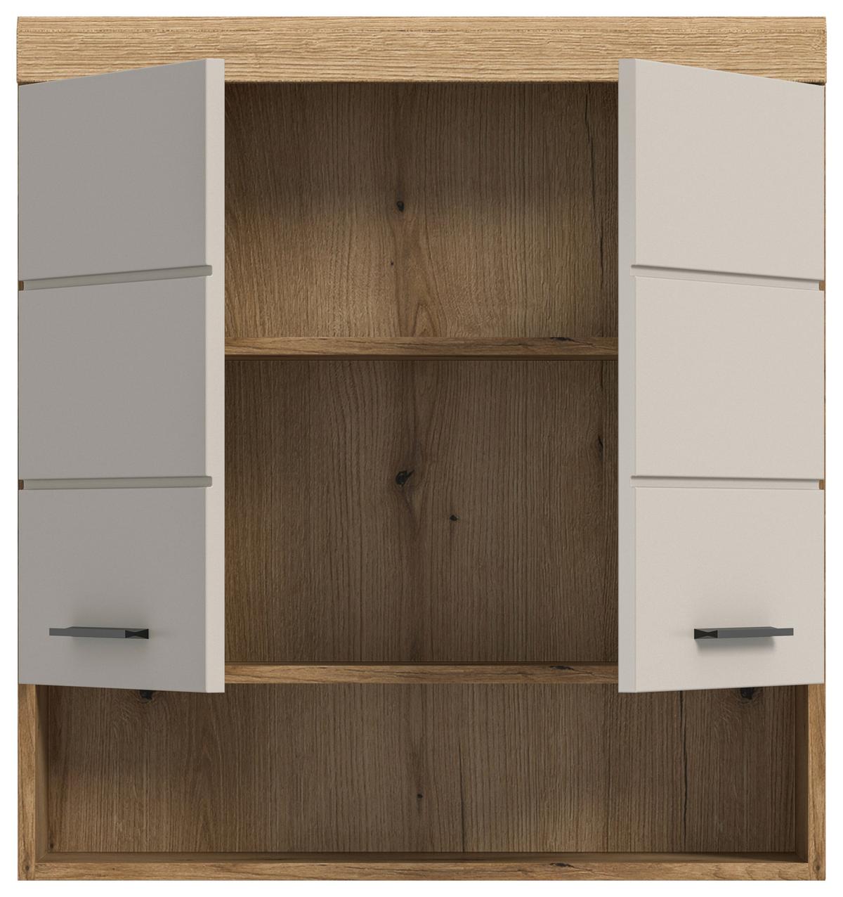 Hängeschrank Scout ca. 74x79 cm Kaschmir - Kaschmir/Schwarz, MODERN, Holzwerkstoff/Kunststoff (74/79/24cm) - MID.YOU