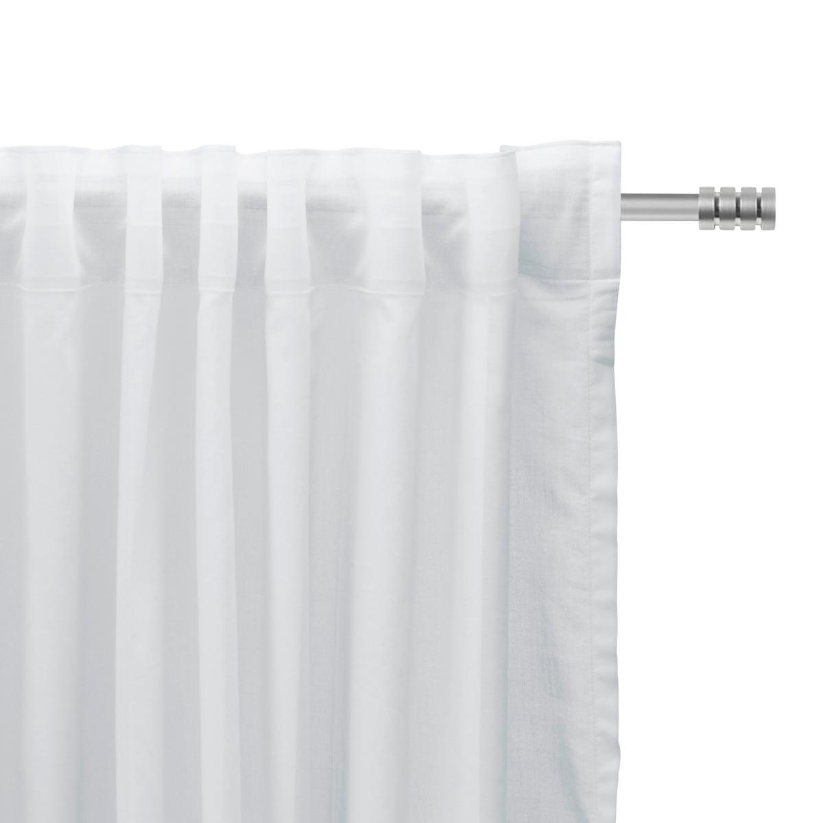 Fertigvorhang Bio-Luise 2 Stk. in Weiss ca. 140x255-267cm - Weiss, Natur, Textil (140/267cm) - ecoTree
