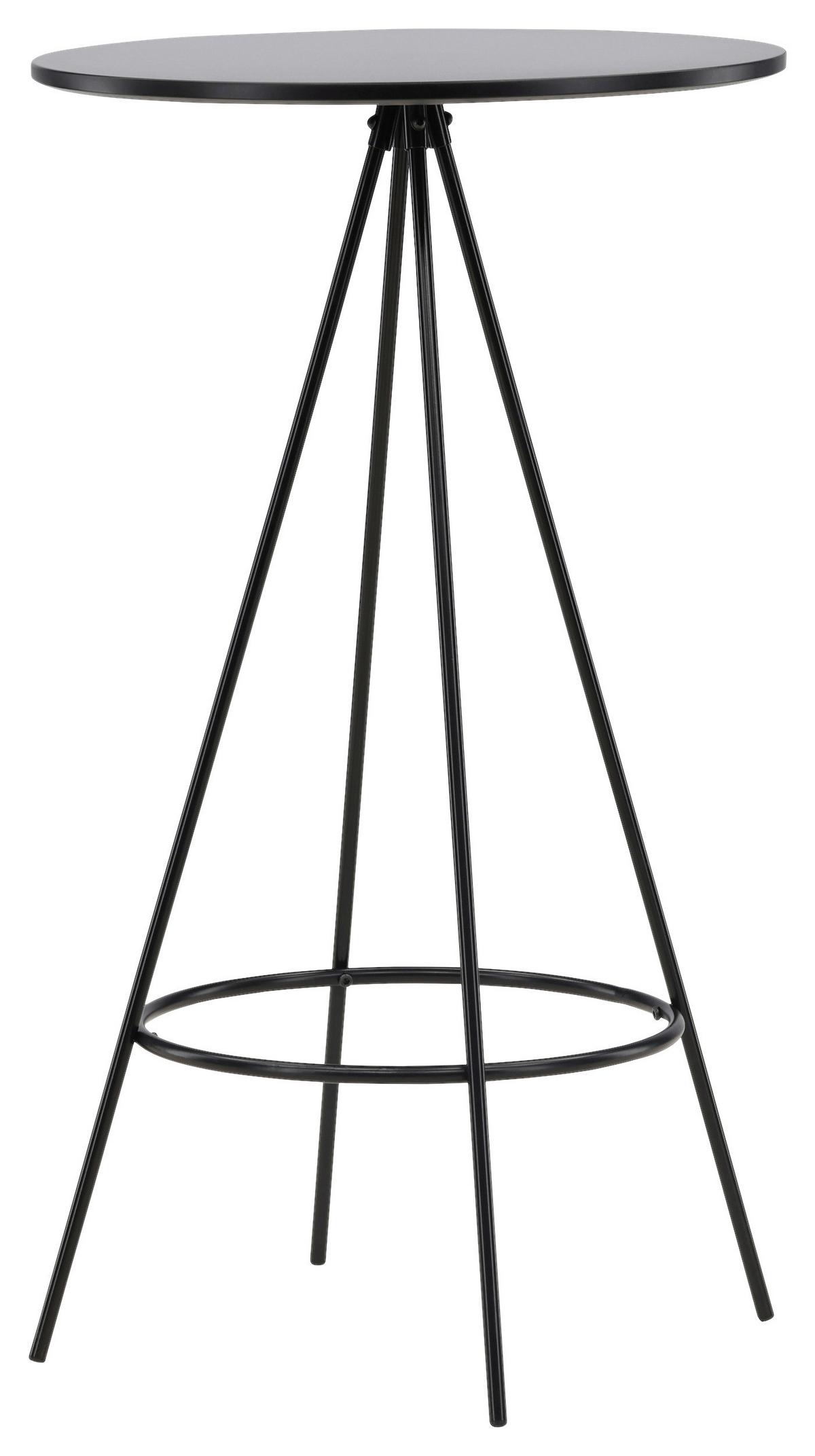 BARHOCKER BISTRO - Schwarz, Design, Holzwerkstoff/Metall (60/105/60cm) - Livetastic