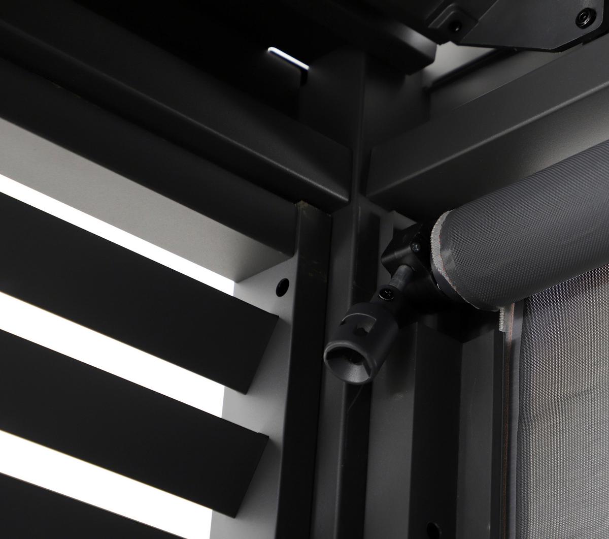 Pergola-Seitenteil-Set Origin Lamellen Anthrazit 4er-Set - Anthrazit, Basics, Metall (370,8/225,8/7cm) - Gardenson