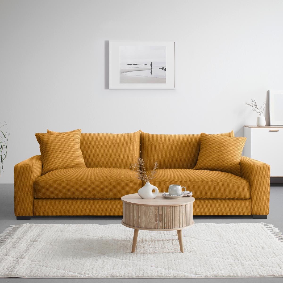 Megasofa Pedro Senfgelb - Senfgelb, MODERN, Holz/Holzwerkstoff (261/83/124cm) - Mömax