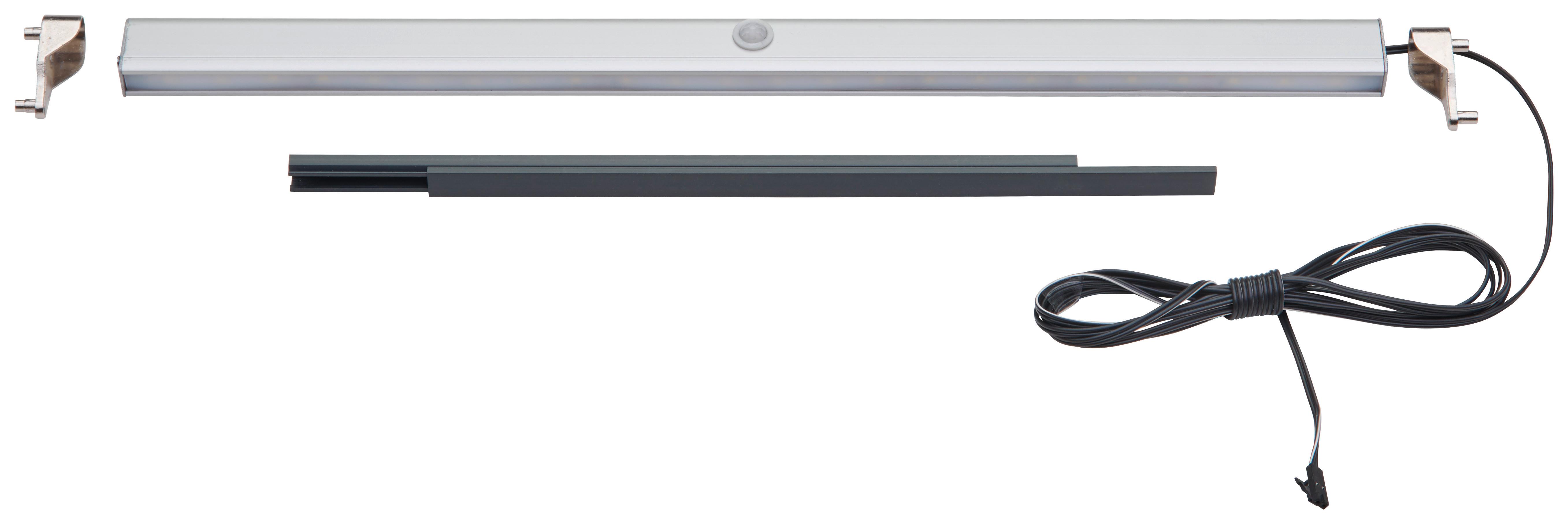 Kleiderstange "UNIT" in Alufarben mit Beleuchtung - Alufarben, Modern, Metall (41,6cm) - Based