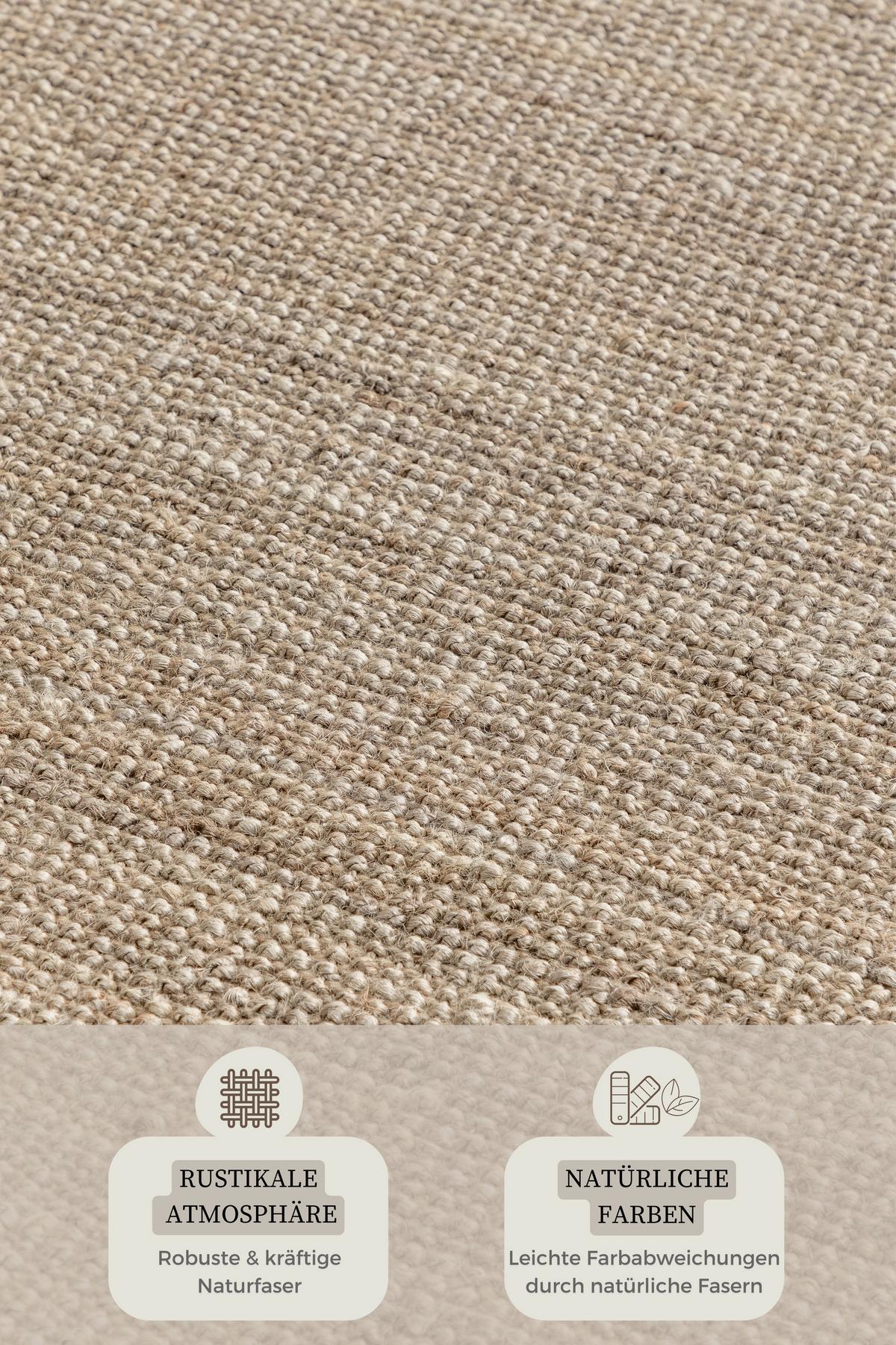 DYWAN JUTOWY JAIPUR GRAU BRAUN 80X150CM - greige, Basics, tkanina (80/150cm) - Hanse Home