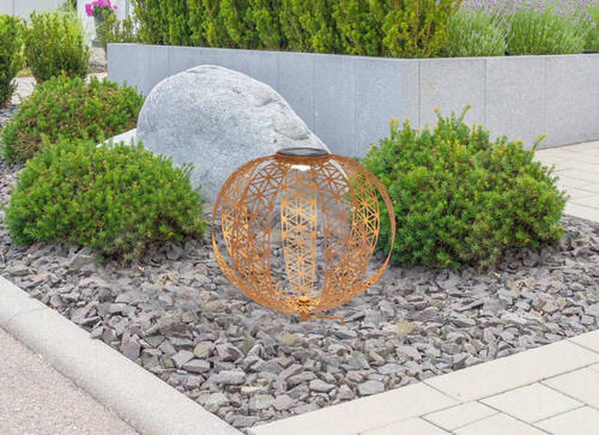 Solarna Svetilka Solar, S Sijalko - opečnato rjava, Design, kovina (30/41cm) - Globo