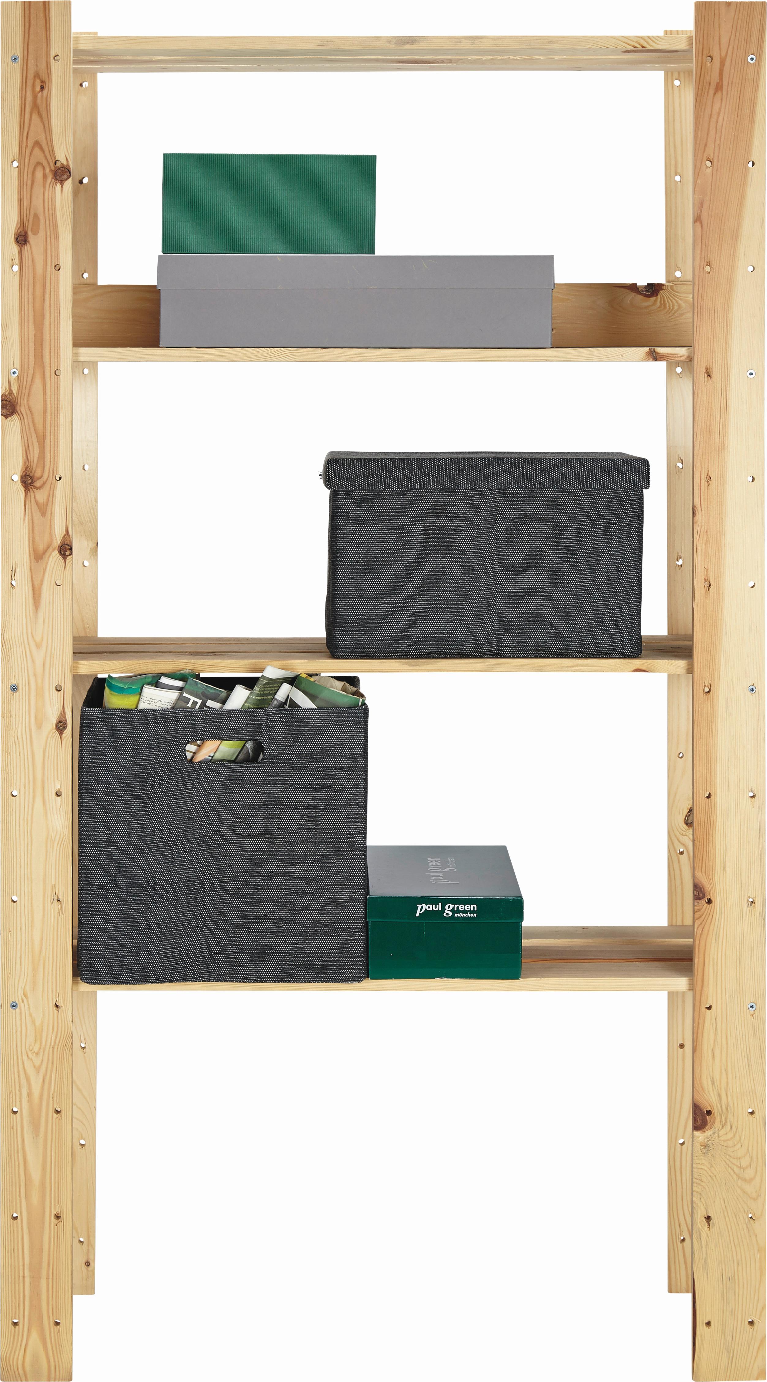 Regal in Kiefer Massiv - Kieferfarben, Konventionell, Holz (90/169/30cm) - Based
