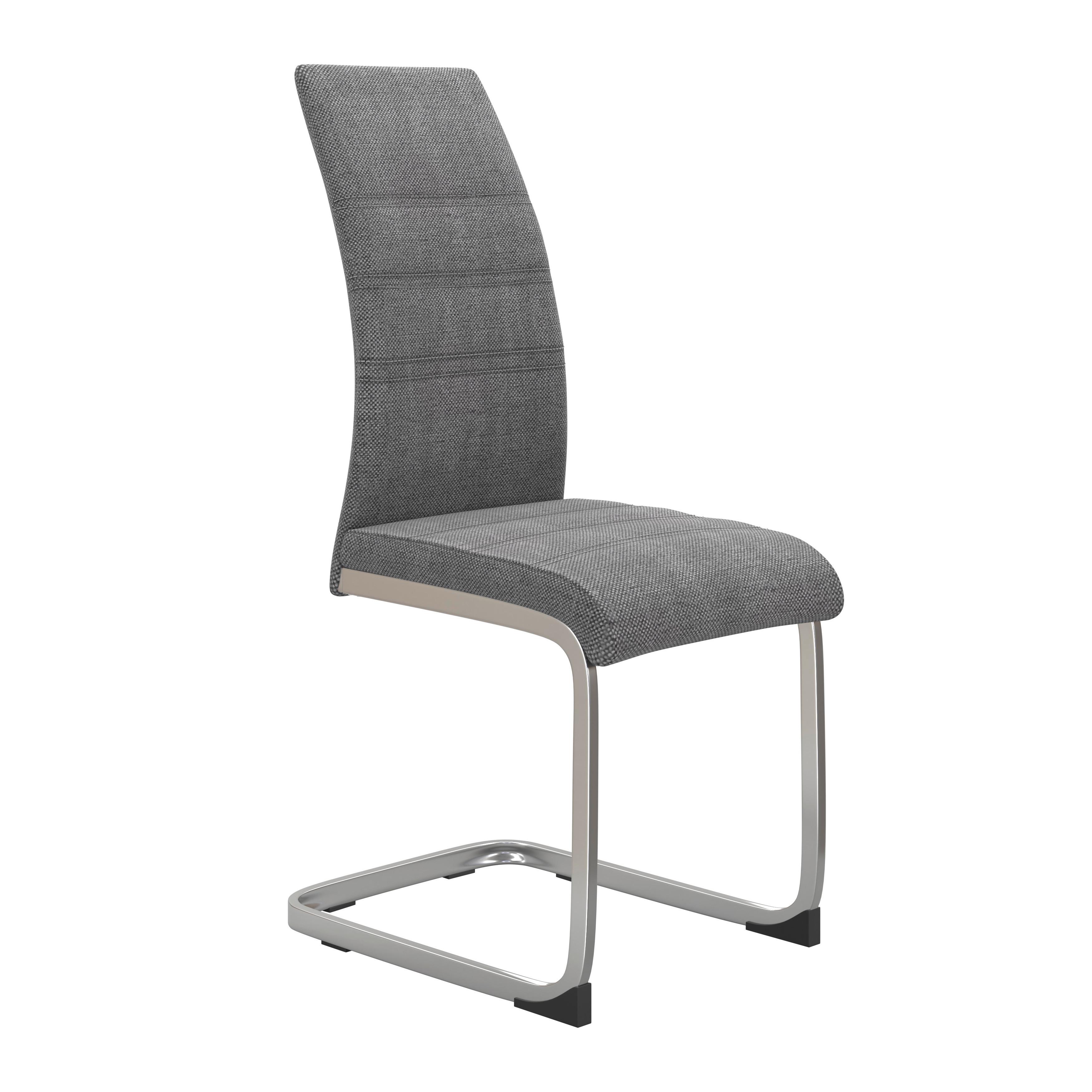 Nihajni Stol Donna, Siva - barve kroma/siva, Konvencionalno, kovina/tekstil (42/99/56cm) - Mömax