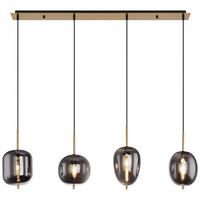 HÄNGELEUCHTE BLACKY I - Messingfarben, Design, Glas/Metall (110/18,5/120cm) - Globo
