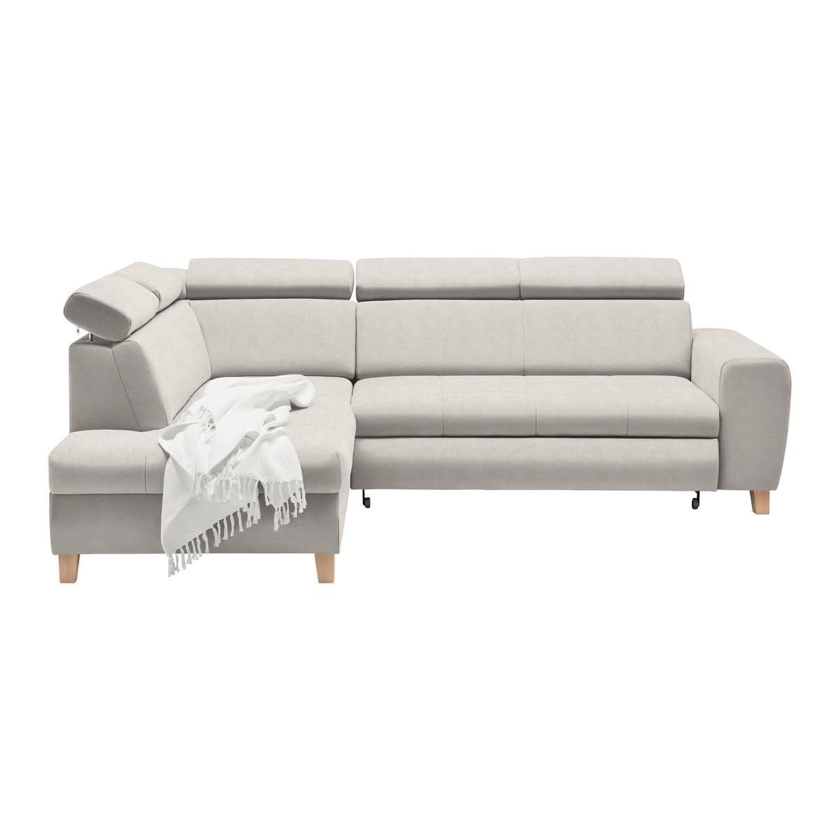 Ecksofa Lugo Creme - Creme, MODERN, Holz/Kunststoff (205/98/266cm) - Mömax