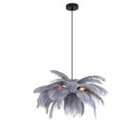 LAMPA WISZĄCA MAGGIE - czarny/szary, Trend, metal/tkanina (55/120cm) - Novel