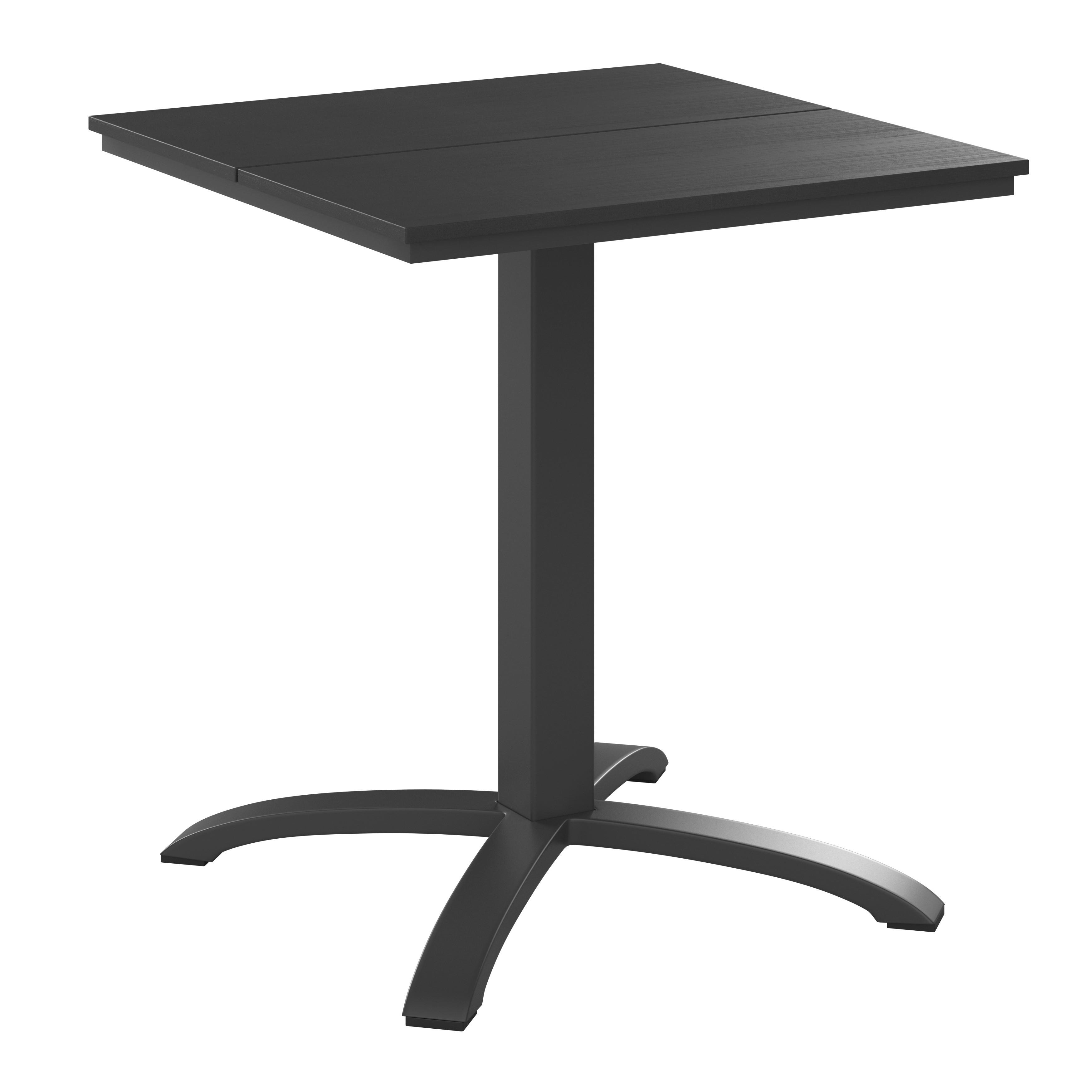 Gartentisch Florian 1 Schwarz 66x66x72cm - Schwarz, Basics, Kunststoff/Metall (66/66/72cm) - Mömax