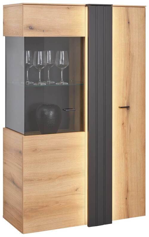 Vitrina Verdana - Moderno, staklo/drvni materijal (93,6/152/44,8cm) - Modern Living