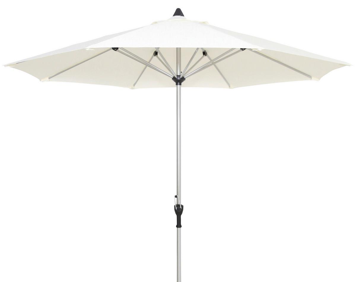Senčnik Acapole, Naravne Barve, 300 Cm - platinaste barve/naravne barve, Basics, kovina/tekstil (300cm) - Gardenson