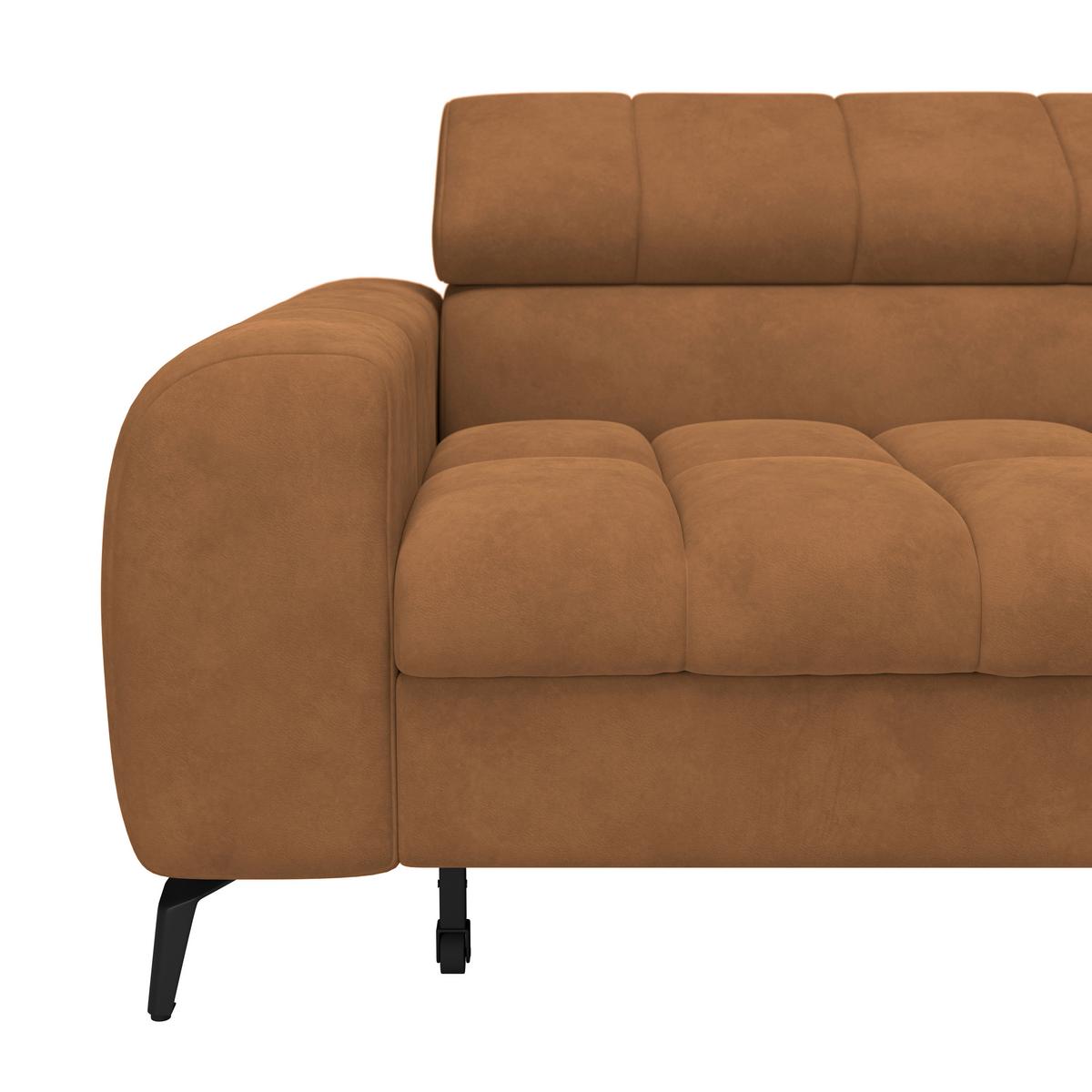 Kutna Garnitura Volf - smeđa/crna, Trend, tekstil/metal (261/203cm)
