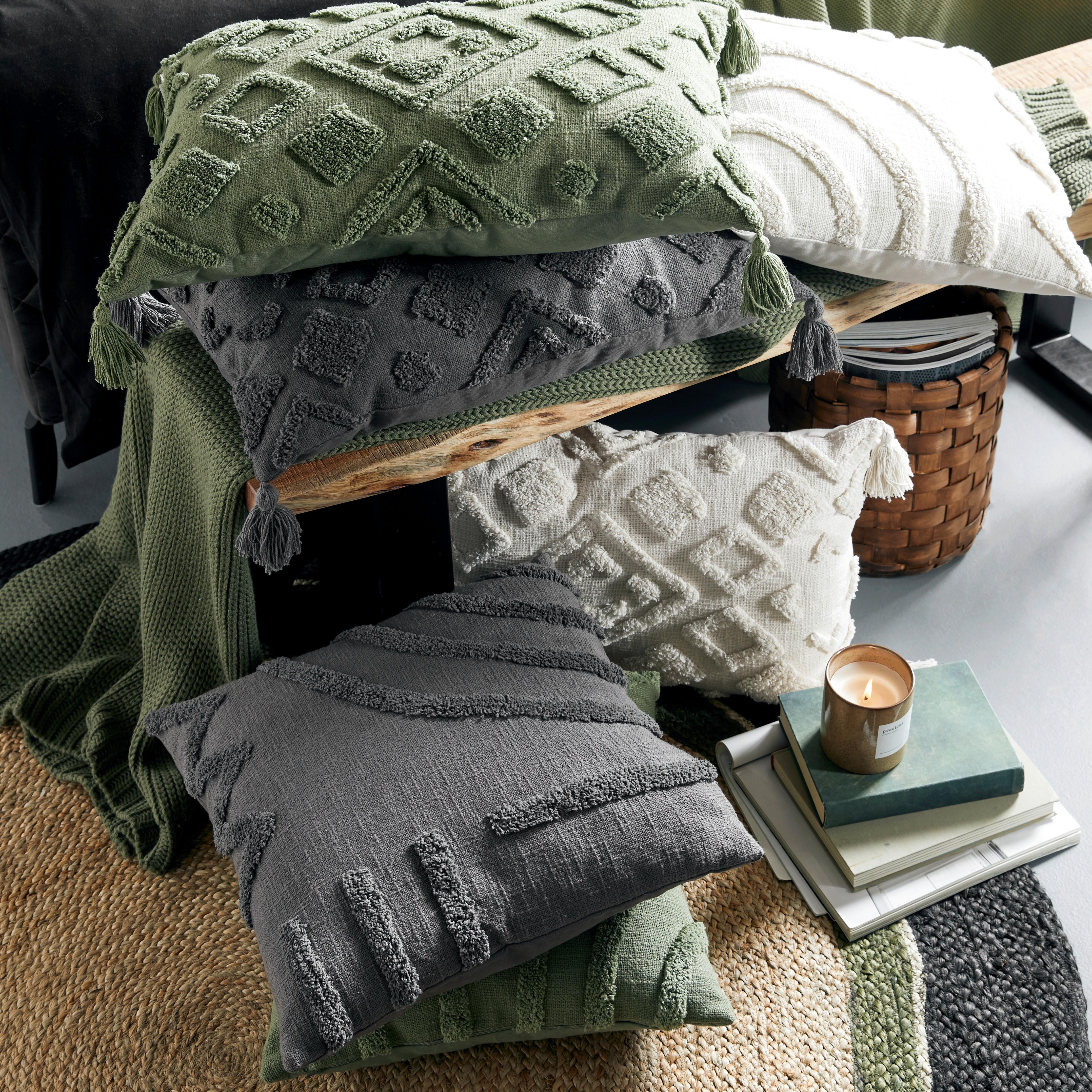 Díszpárna Ibiza 60/40 - szürke, Modern, textil (40/60cm) - Premium Living