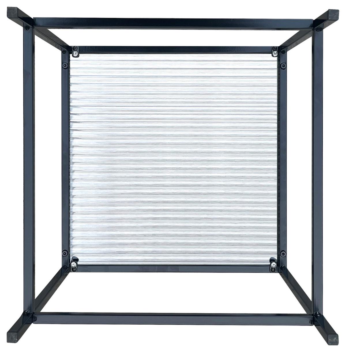 Beistelltisch Shine Schwarz - Transparent/Schwarz, MODERN, Glas/Metall (40/40/40cm) - Mömax