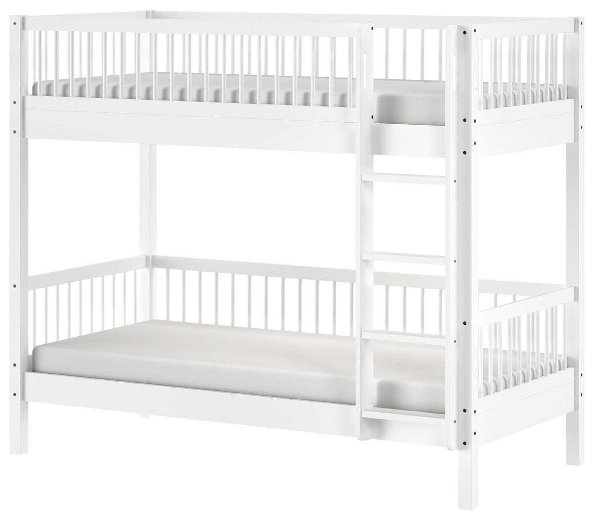 Etagenbett Forrest Holz Weiß lackiert - Weiß, MODERN, Holz (90/200cm) - Vipack