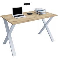 SCHREIBTISCH LONA - Honigeiche/Silberfarben, Design, Holzwerkstoff/Metall (140/76/80cm) - MID.YOU