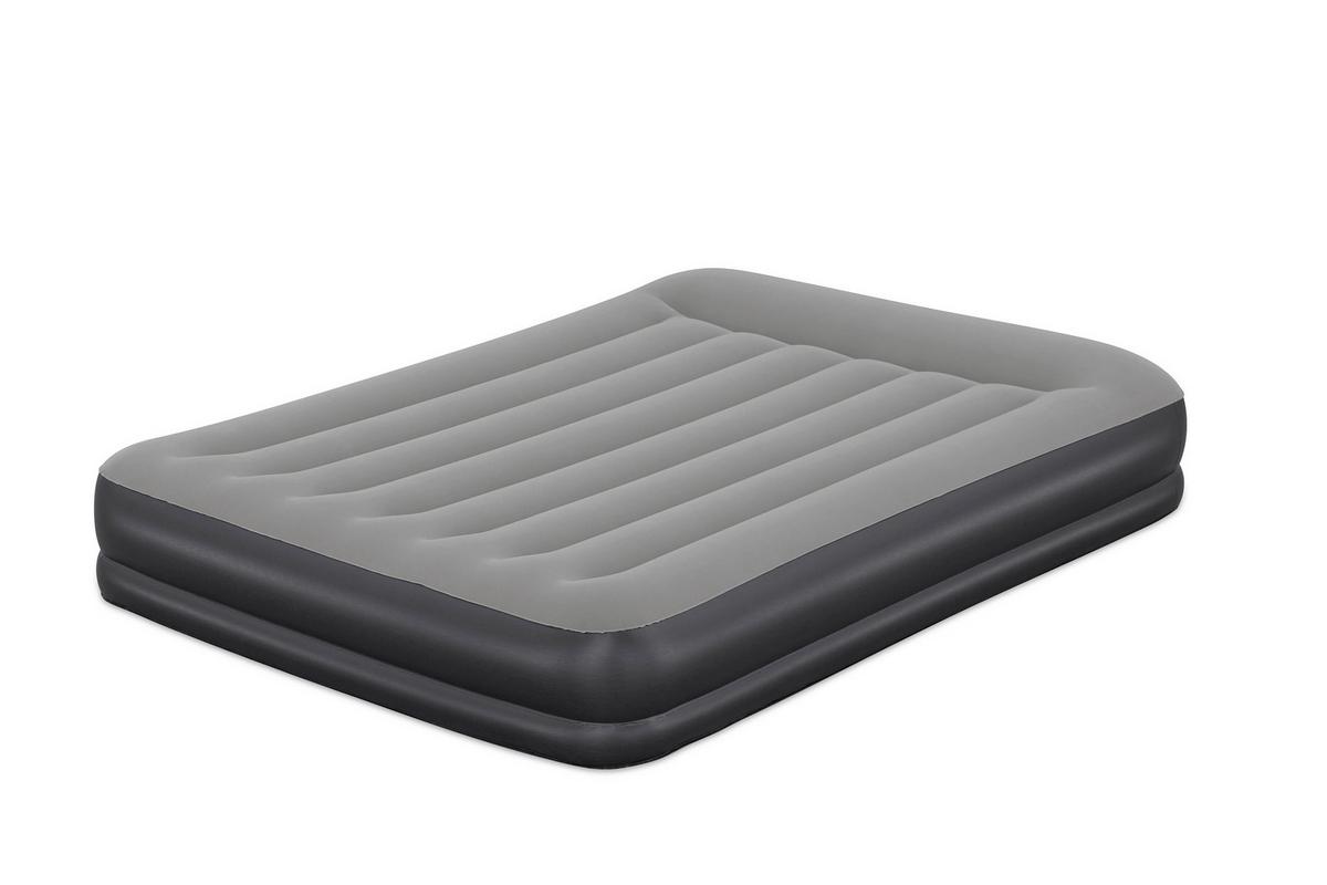 Luftbett Ronny Grau/Dunkelblau - Grau, Kunststoff (203/152/36cm) - Bestway