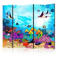 Paravan Underwater Fun I, 5-Delni, Dvostranski - večbarvno, Basics, tekstil/les (225/172/3cm) - artgeist