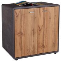 Komoda Fontana New Ftk01 - boje hrasta/tamno siva, Moderno, drvni materijal/plastika (89,2/87,2/40cm) - Modern Living