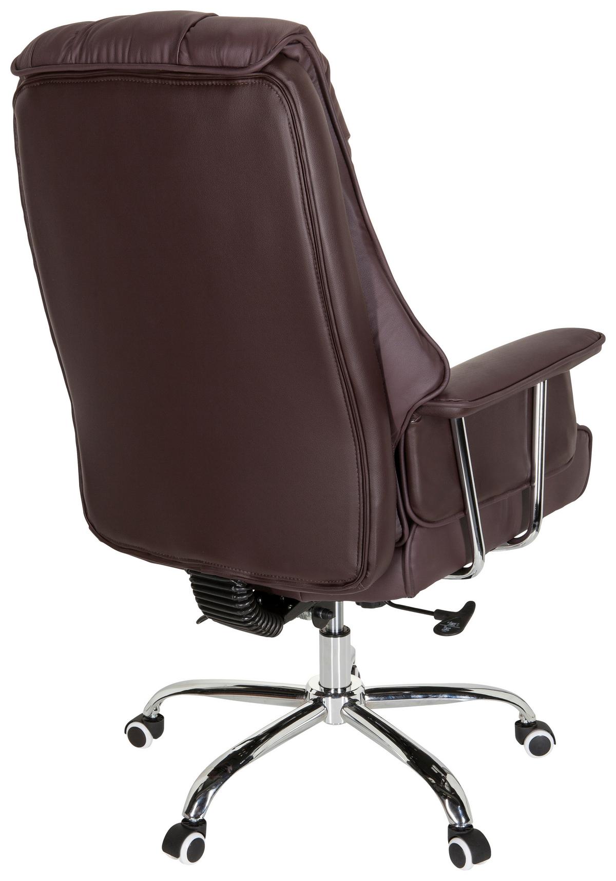 Pisarniški Stol Commander, Rjava - barve kroma/rjava, Moderno, kovina/umetna masa (75/130/64cm) - MID.YOU