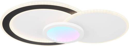 LED Mennyezeti Lámpa 41394-40 Gisell - fekete/opál, Trend, műanyag/fém (57,5/40/8,5cm) - Globo