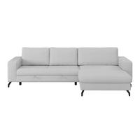 Kutna Garnitura Cloud - svijetlo siva, Trend, tekstil (290/178cm) - Modern Living