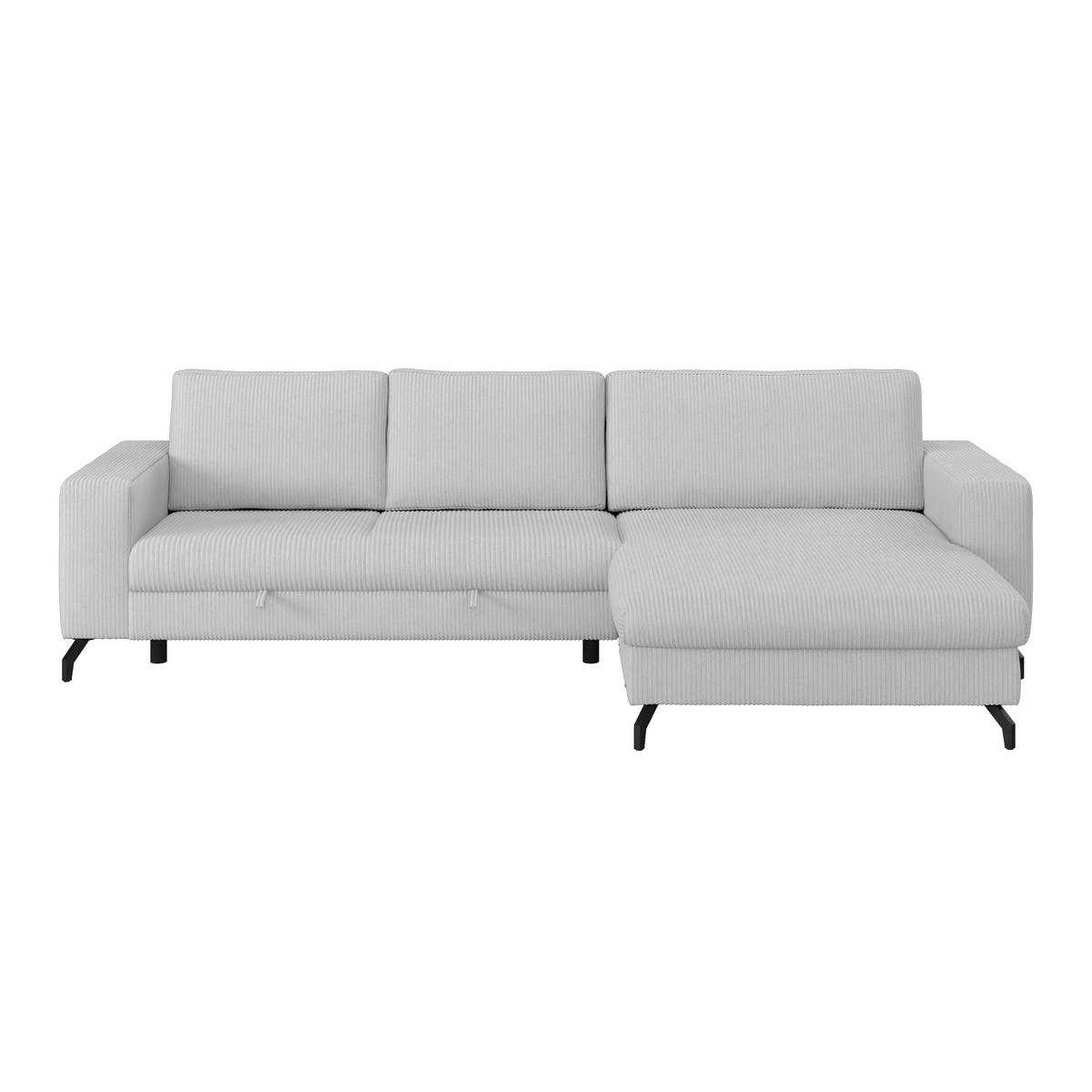 Kutna Garnitura Cloud - svijetlo siva, Trend, tekstil (290/178cm) - Modern Living