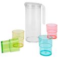 Saftkrug Lara mit 4 Trinkbecher - Blau/Klar, Kunststoff (10/27cm) - MÖMAX modern living