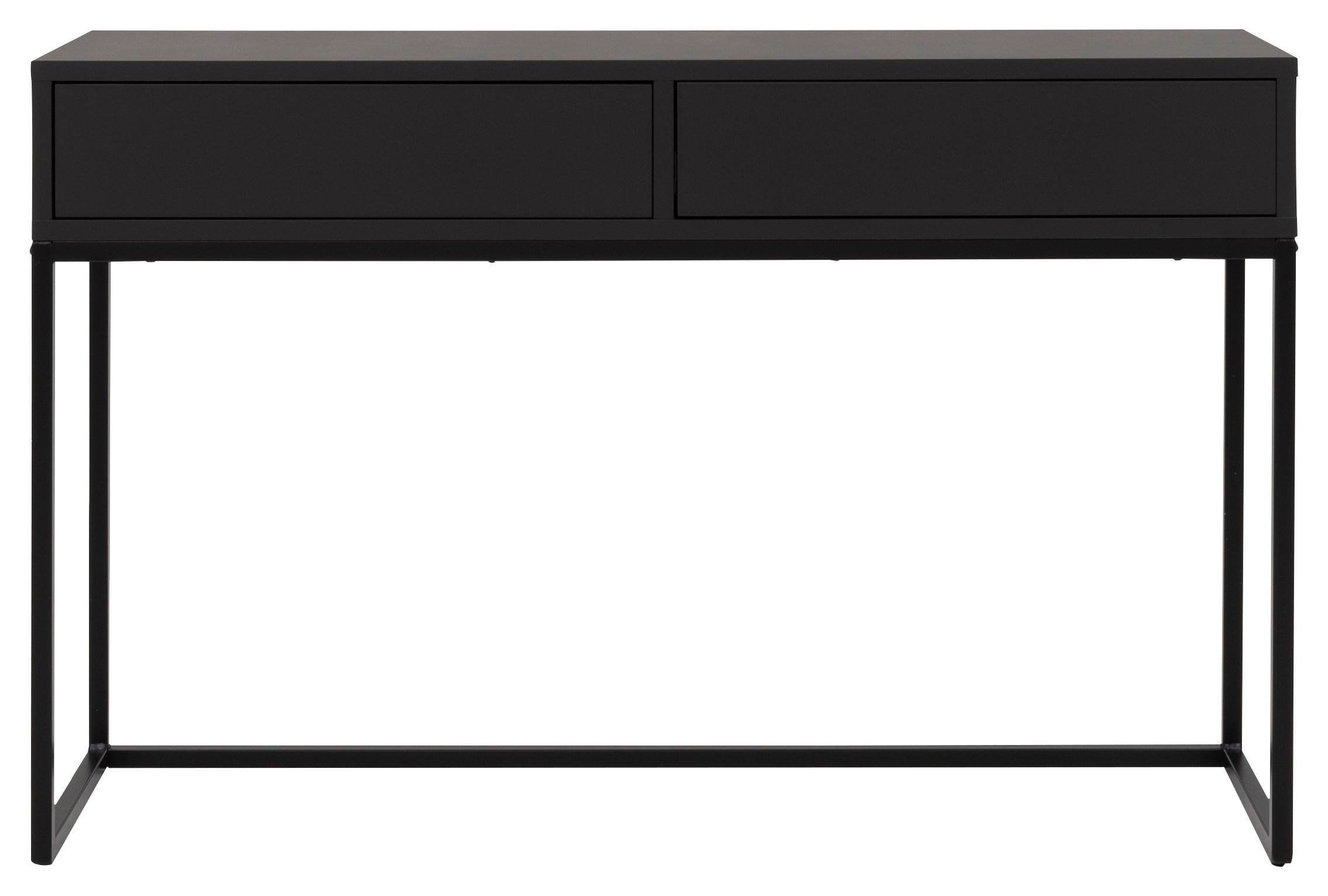 STÓŁ KONSOLA LIPP - czarny, Design, materiał drewnopochodny/metal (118/36/76cm)